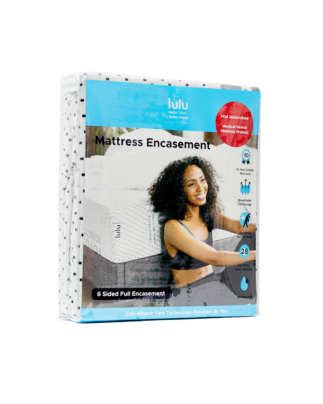 Lulu Mattress Muscle Recovery Technology Waterproof Mattress Encasement Protector- Zip-